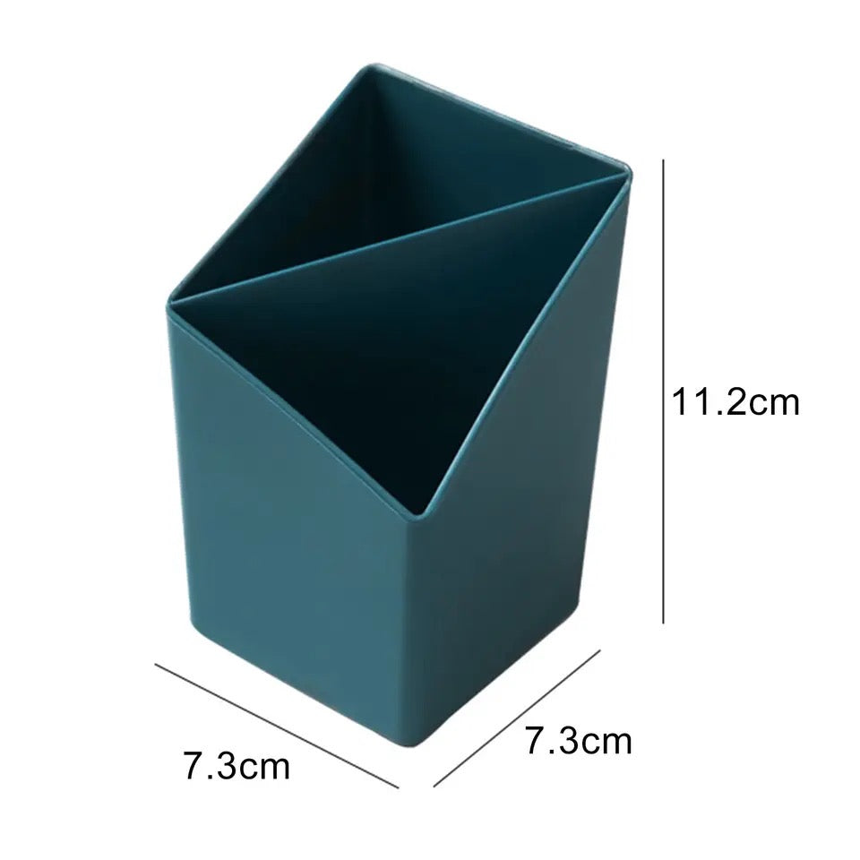 Pentagon Pen Holder, 2 Compartment Creative Stationary Holder, Multifunctional Countertop Organizer, Mini Desktop Stationary Holder Pentagon Pen Holder, 2 Compartment Creative Stationary Holder, Multifunctional Countertop Organizer, Mini Desktop Stationary Holder